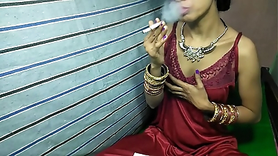 Hot sexy Anita bhabi Rides big cock while smoke Desi video